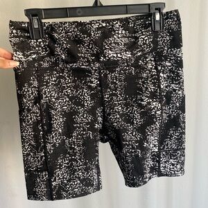 Black and White Women’s Biker Shorts